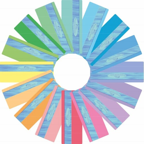 Farebné ukazovátko na podporu čítania s pruhom - mix farieb - 16 ks balenie