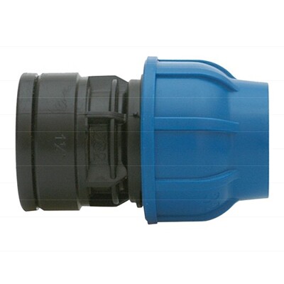 Spojka s vnútorným závitom 50 x 6/4&#039;&#039; modrá