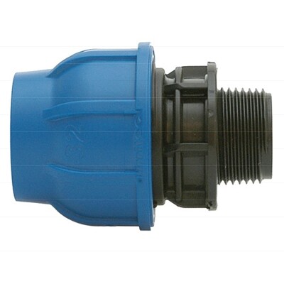 Spojka s vonkajším závitom 25 x 1&#039;&#039; modrá