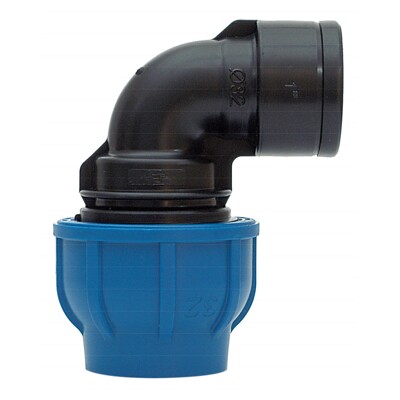 Koleno 90° s vnútorným závitom 50 x 6/4&#039;&#039; modrá