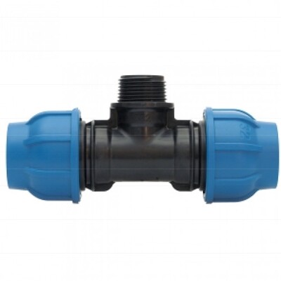 T-Kus s vonkajším závitom 25 x 1&#039;&#039; x 25 modrá